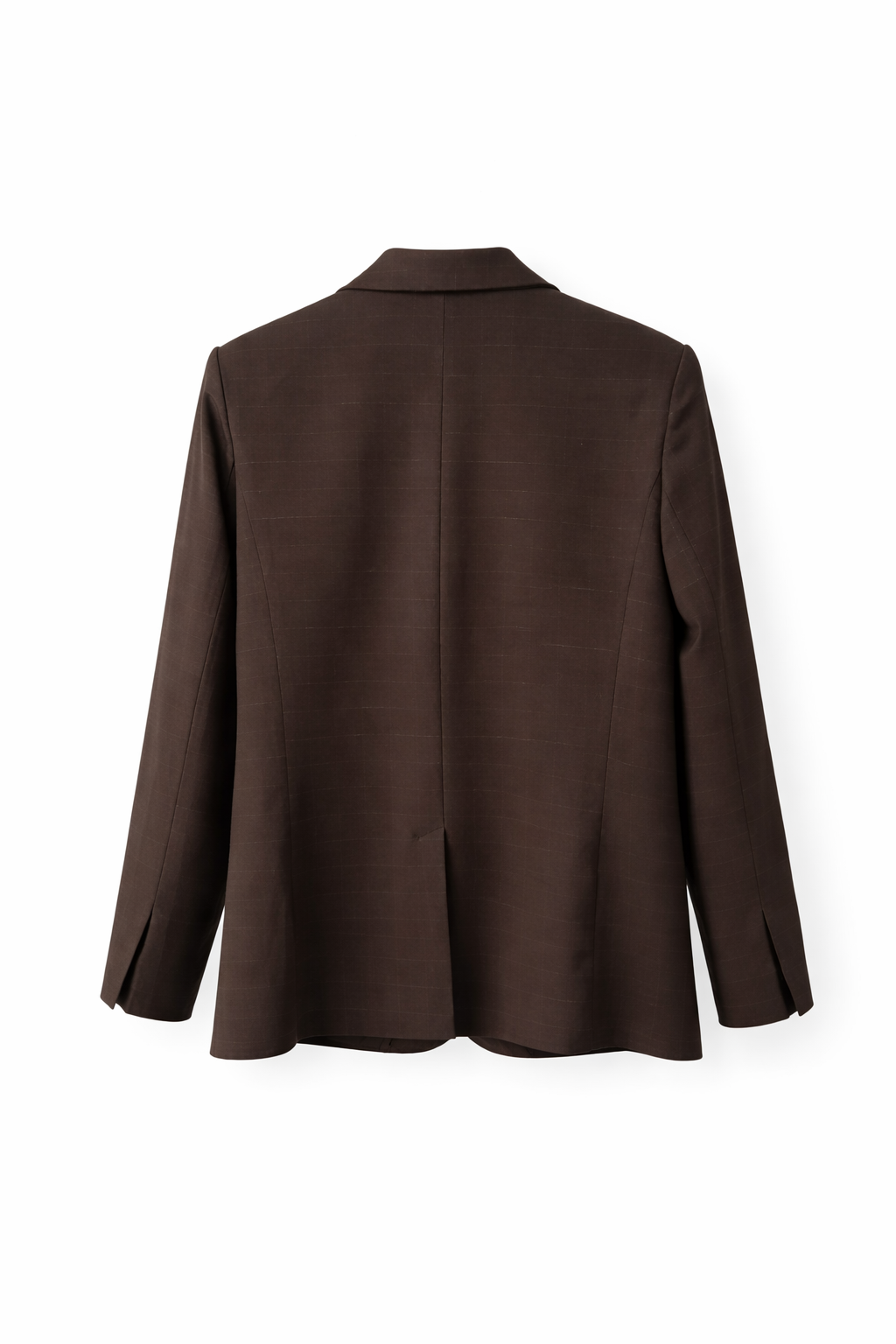 Silik Ekoseli Acı Kahve Blazer Ceket