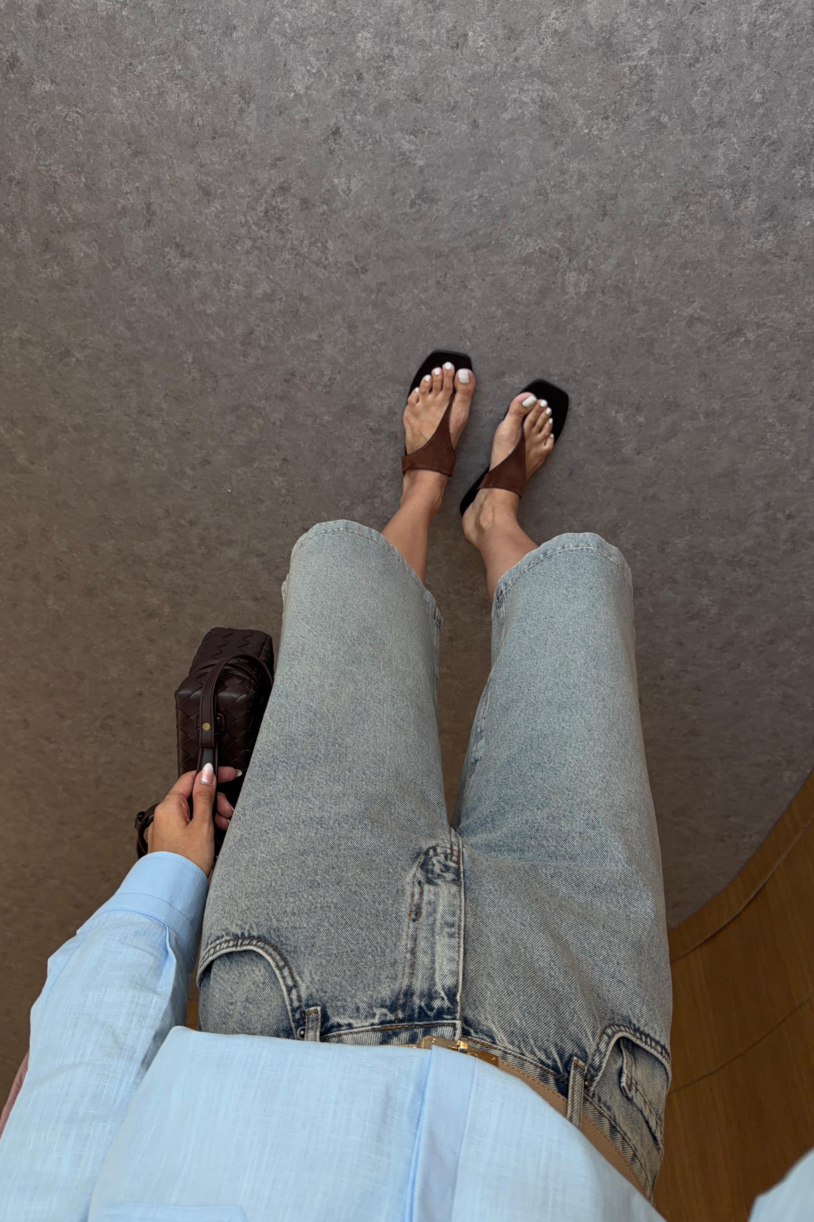 Soğuk Mavi Denim Şort