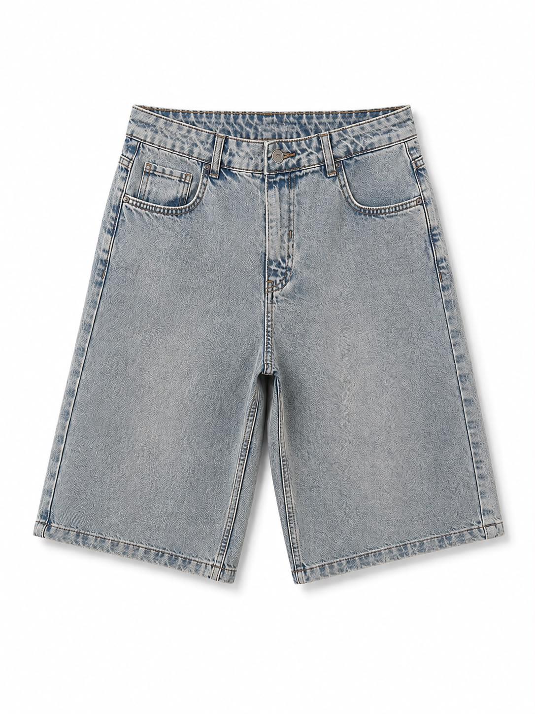 Soğuk Mavi Denim Şort