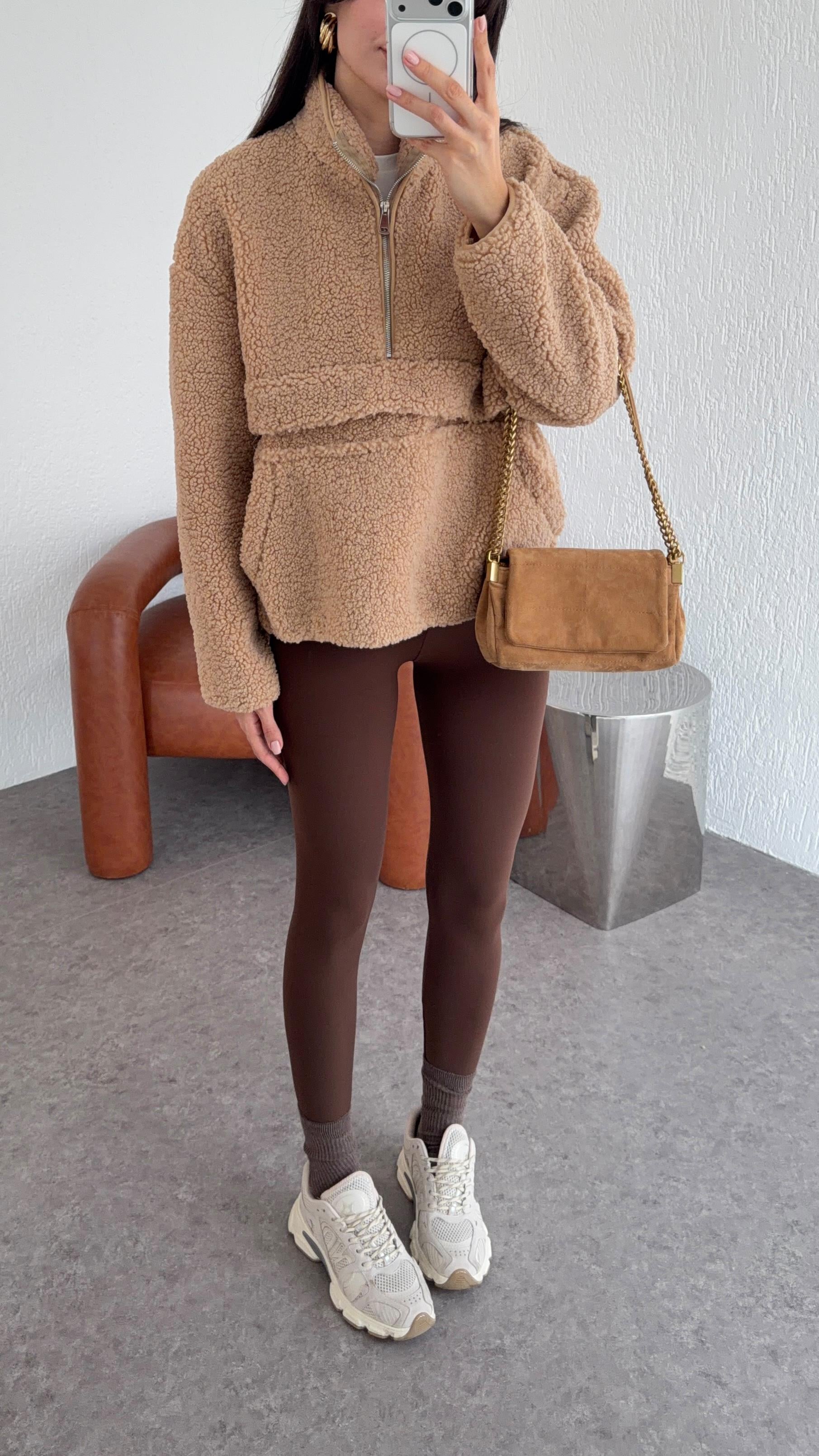 Sütlü Kahverengi Teddy Sweat