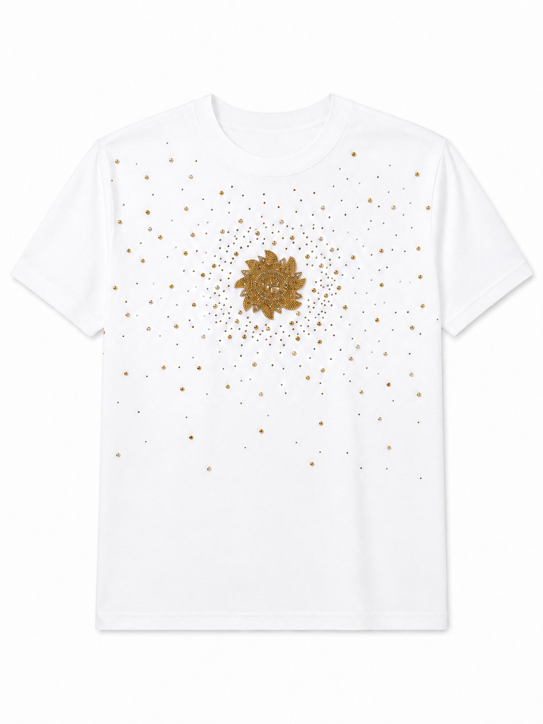 Taşlı Beyaz Tshirt