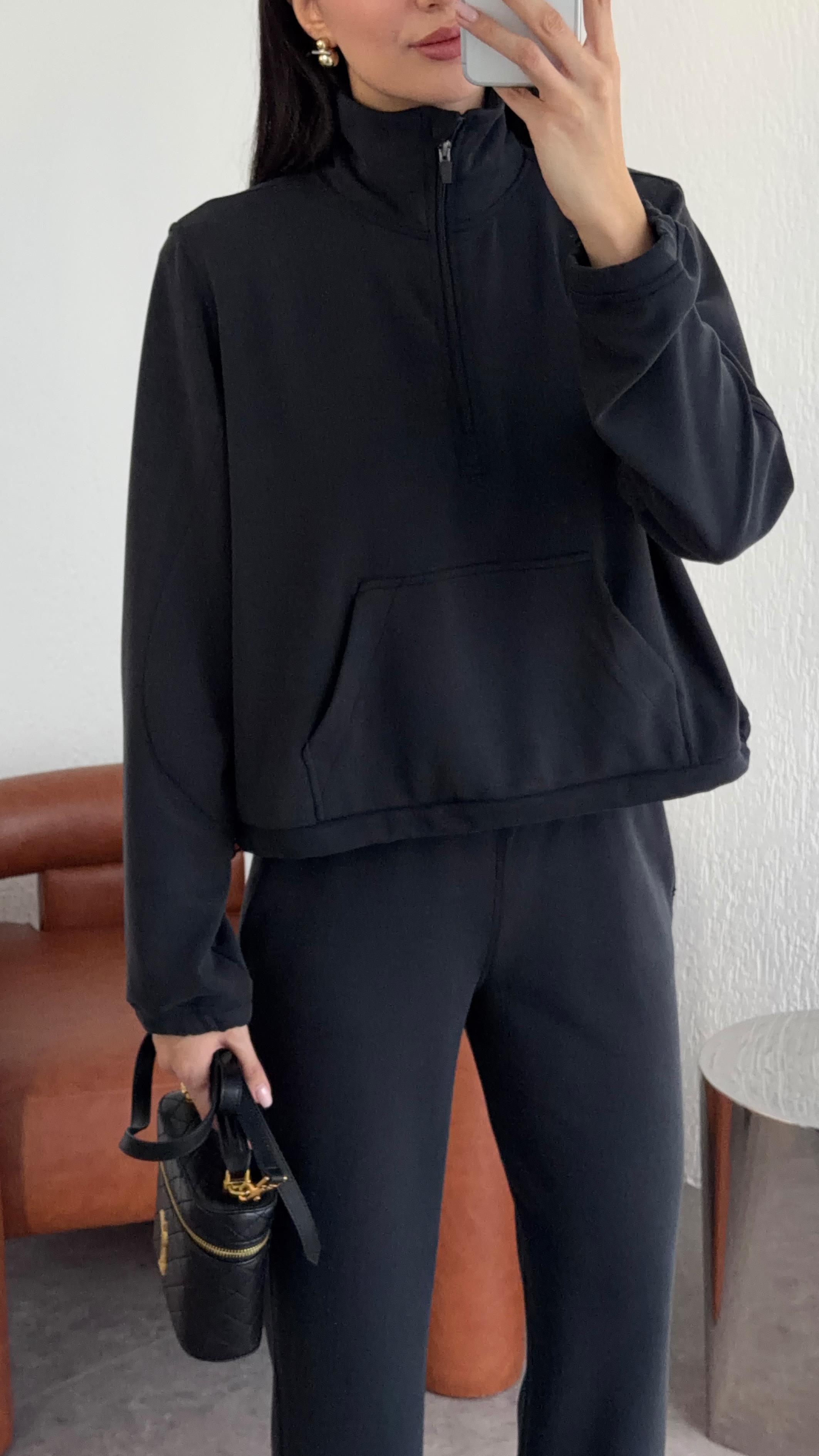Yıkamalı Antrasit Modal Sweat