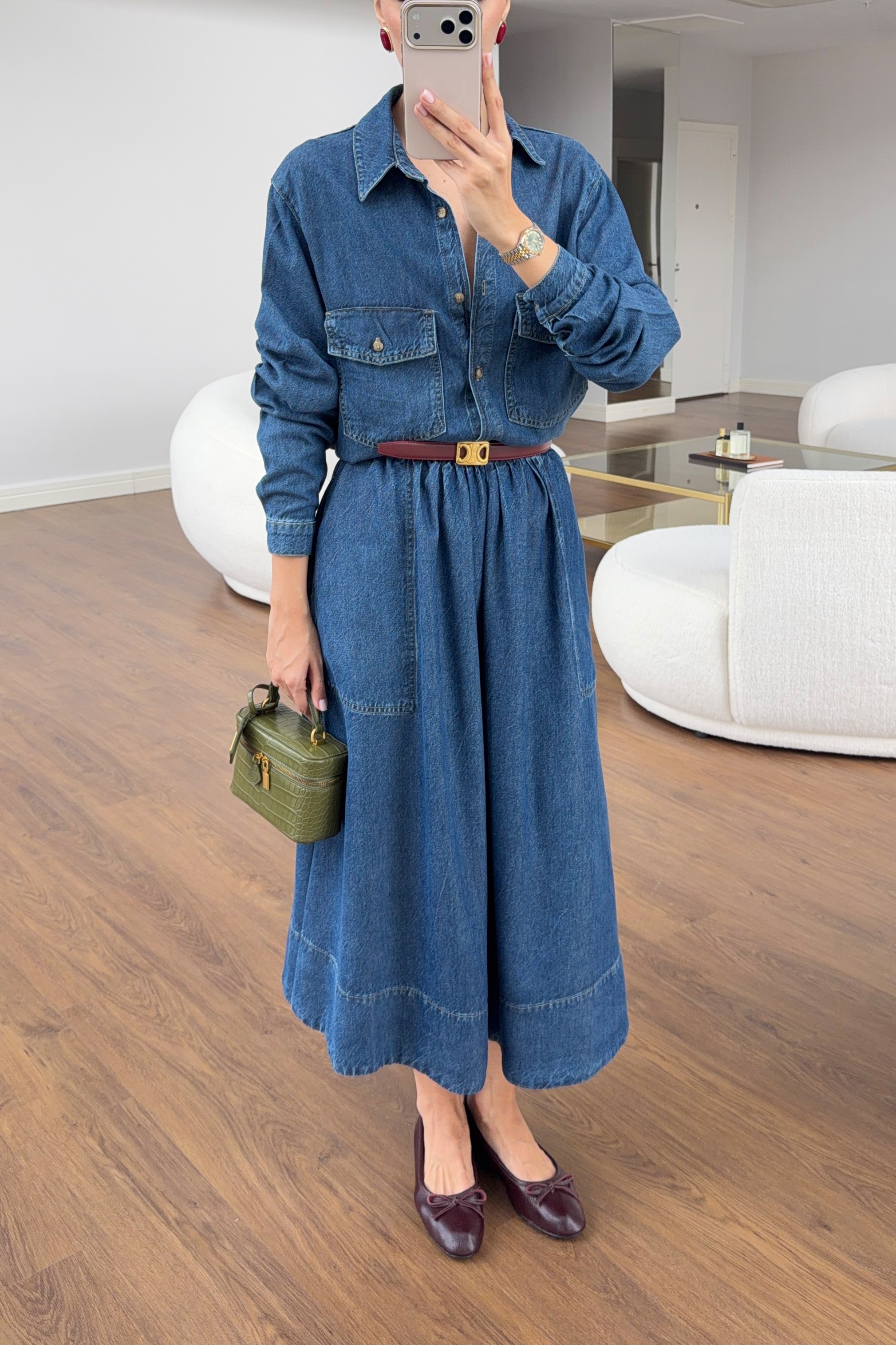 Yumuşak Denim Etek 