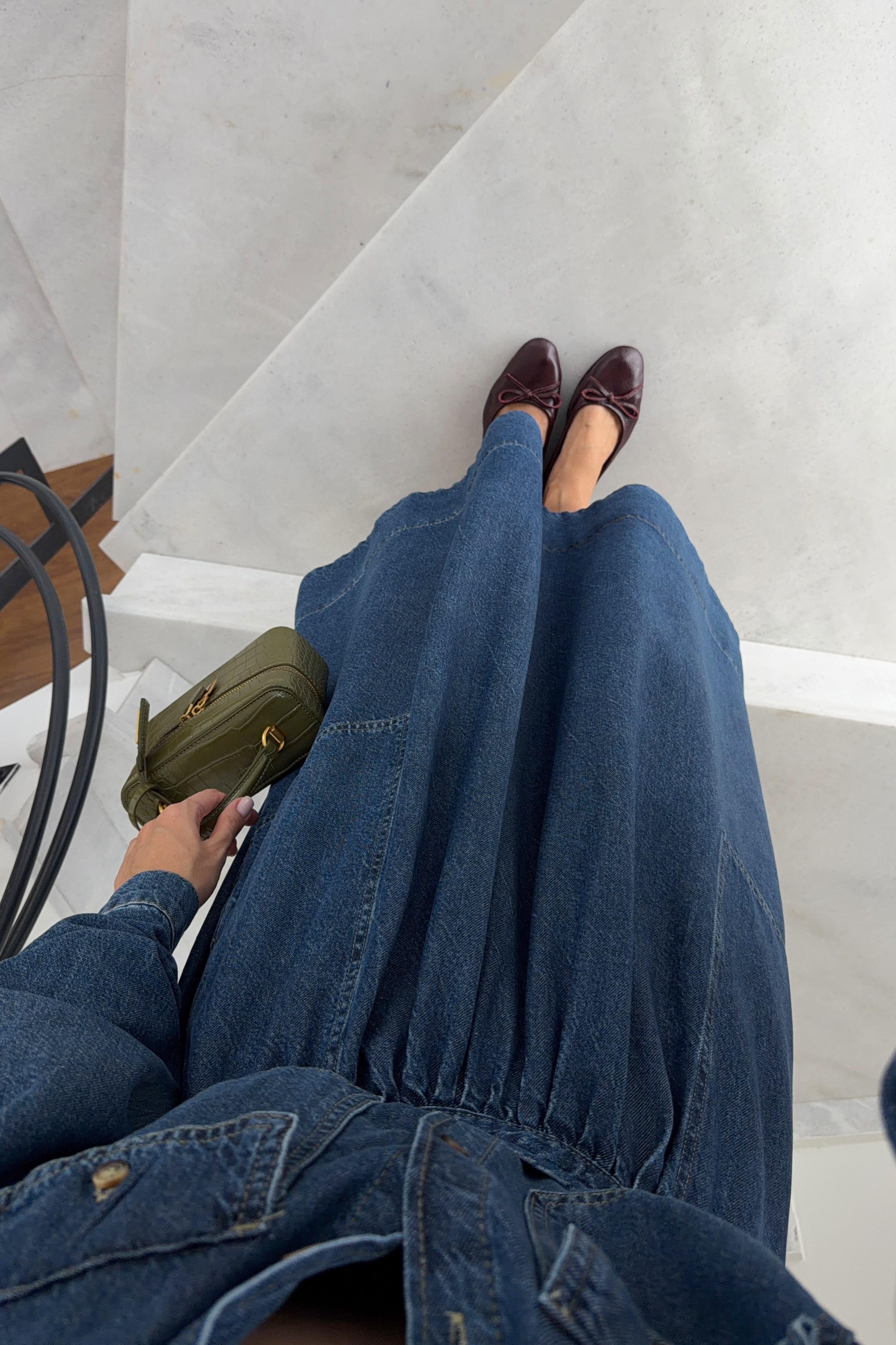 Yumuşak Denim Etek 