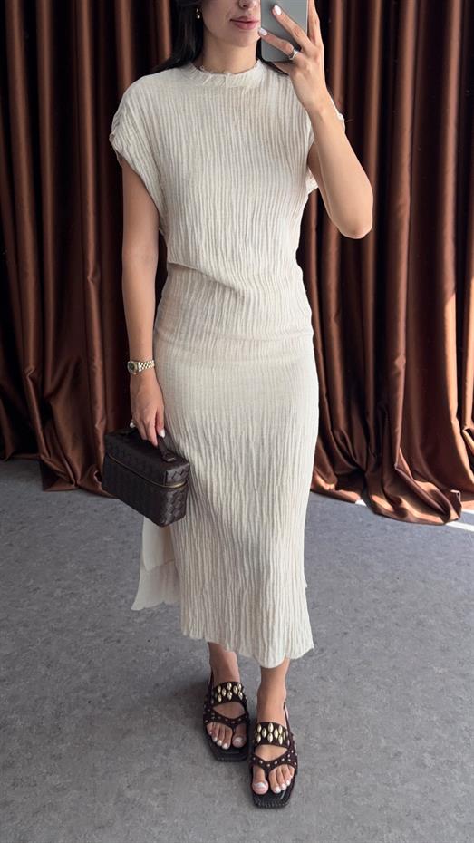 %100 Pamuk Taş Müslin Elbise