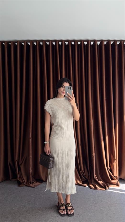 %100 Pamuk Taş Müslin Elbise