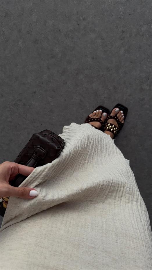 %100 Pamuk Taş Müslin Elbise