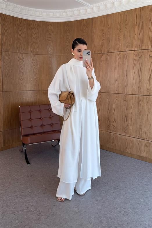 3lü Modest Beyaz Takım