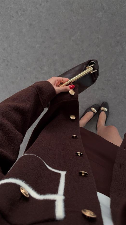 Acı Kahve Triko Ceket