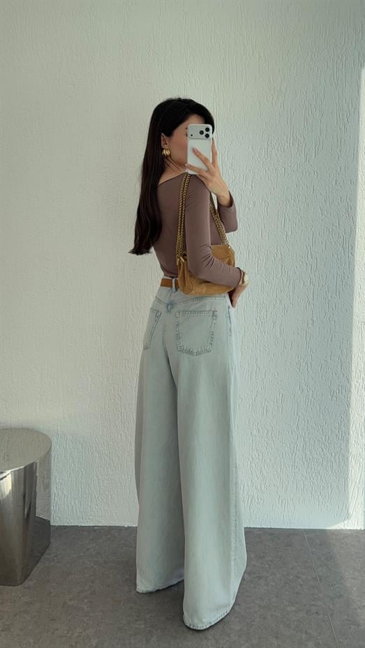 Açık Buz Mavi Salaş Jean