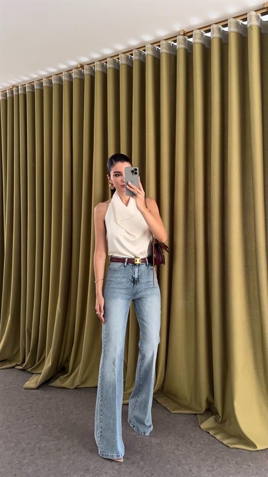 Açık Kar Yıkama İspanyol Jean