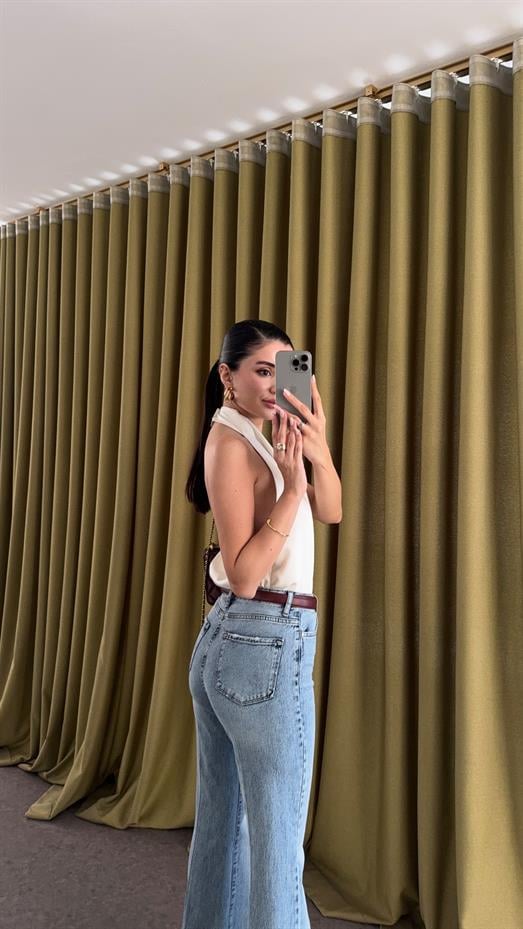 Açık Kar Yıkama İspanyol Jean