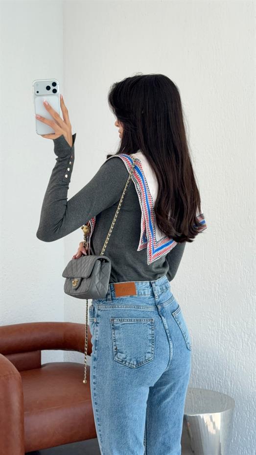 Açık Mavi Momfit Jean