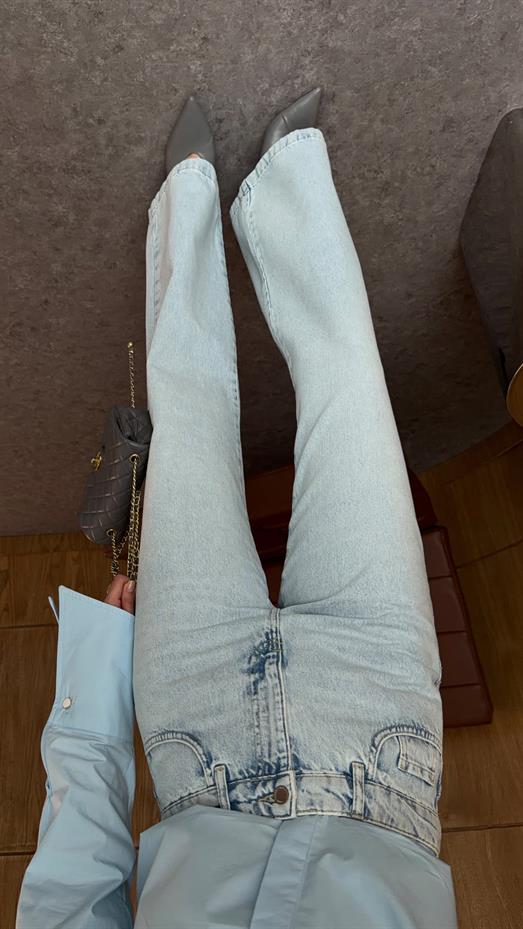 Açık Mavi Palazzo Jean