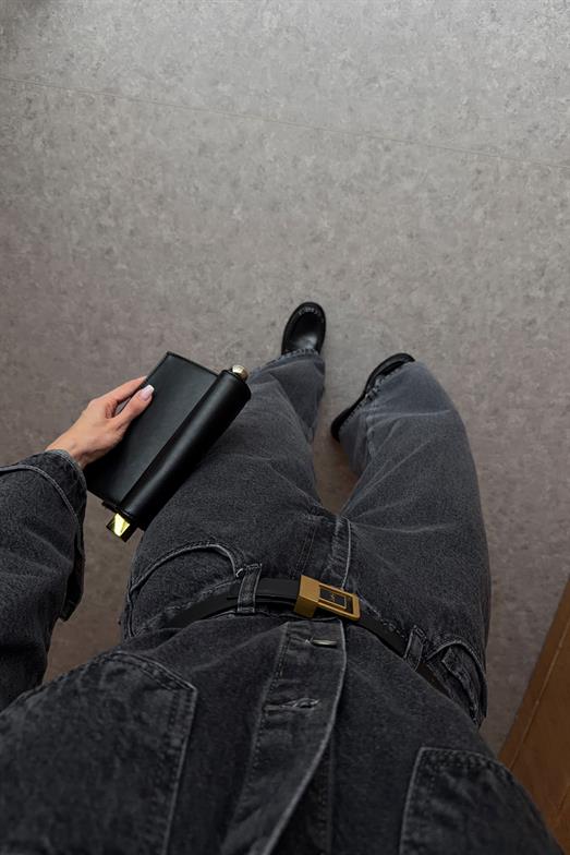 Antrasit Denim Tulum