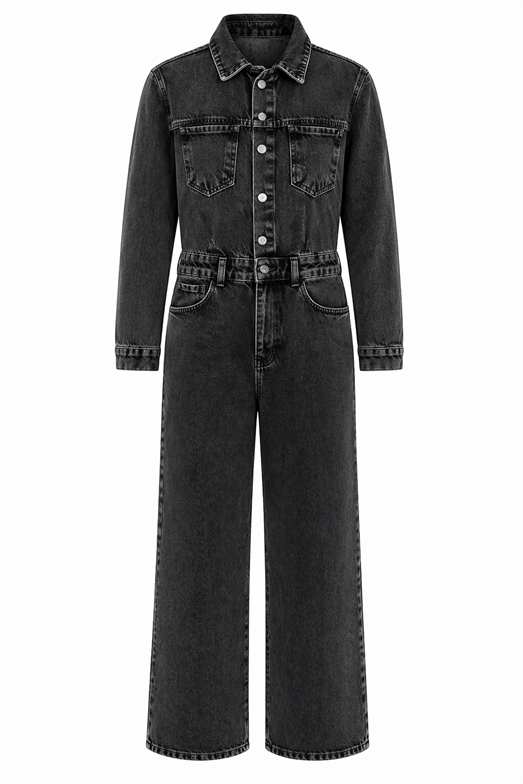 Antrasit Denim Tulum