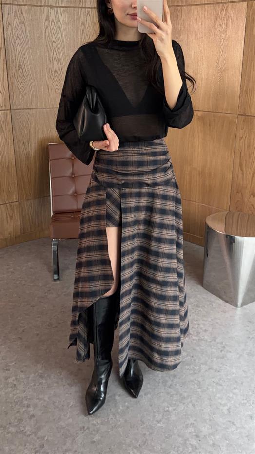 Asimetrik Kahve Etek