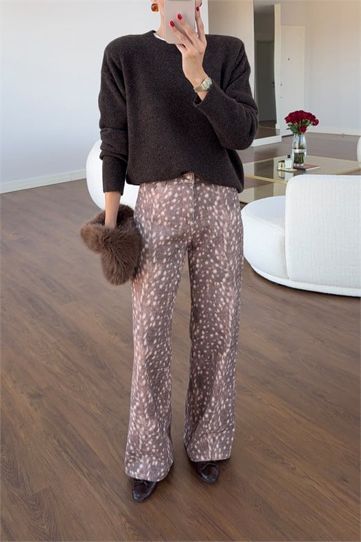 Bambi Desen Wide Leg Jean