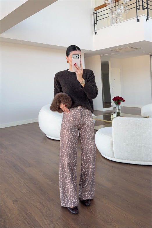 Bambi Desen Wide Leg Jean