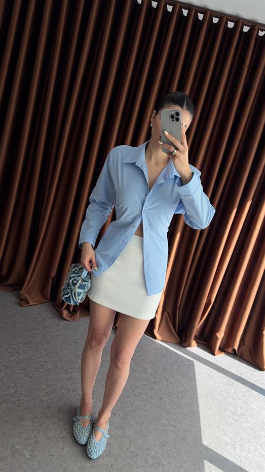 Basic Beyaz Mini Etek