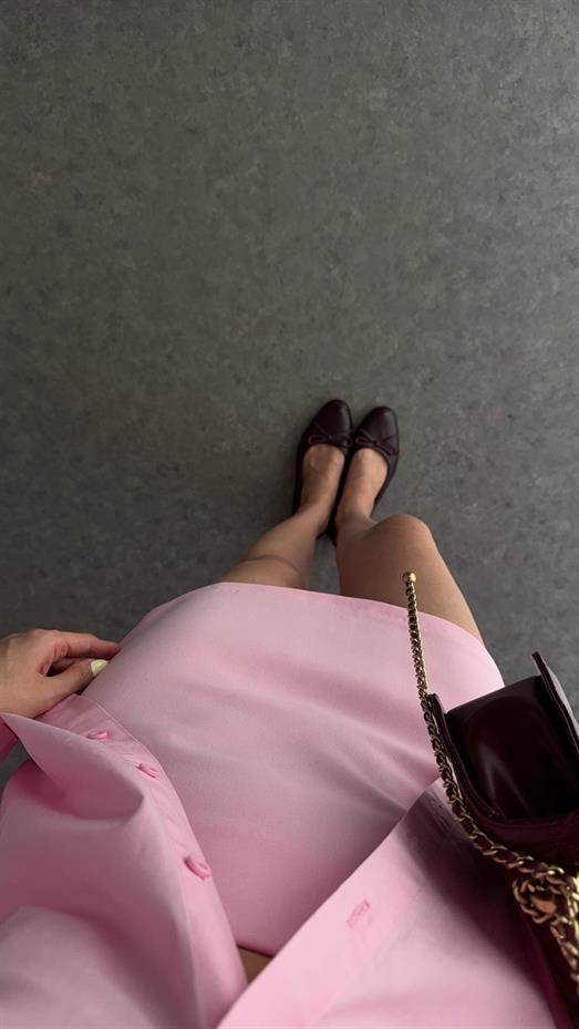 Basic Pembe Mini Etek