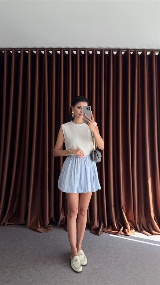 Bebe Mavisi Balon Etek