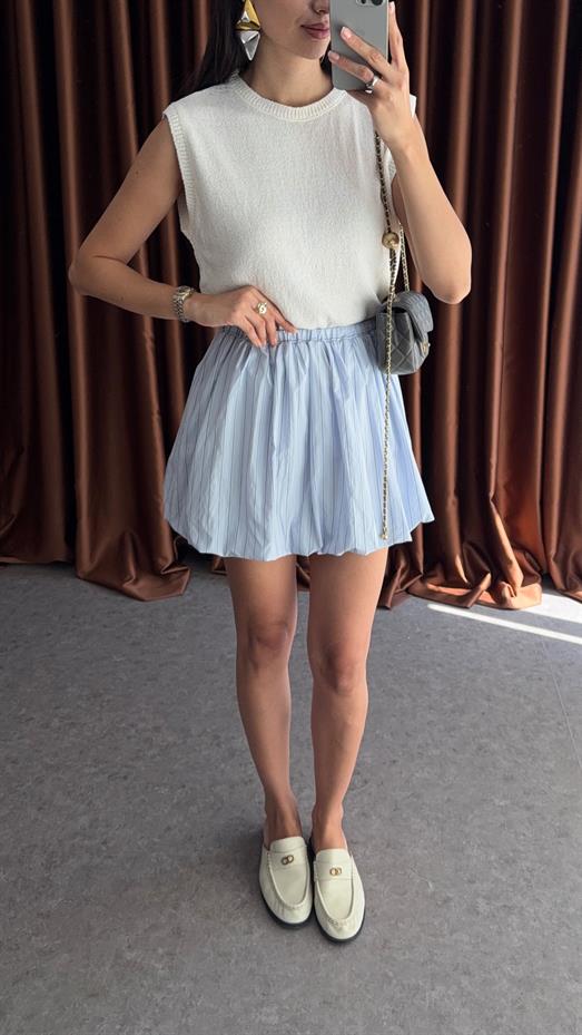 Bebe Mavisi Balon Etek