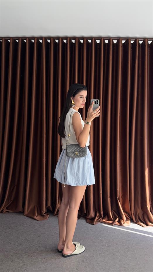 Bebe Mavisi Balon Etek