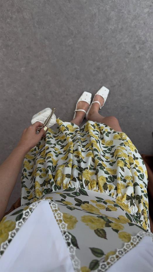 Bebe Yaka Sarı Elbise