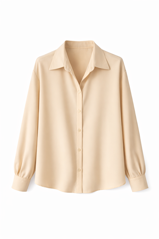 Bej Oversize Gömlek