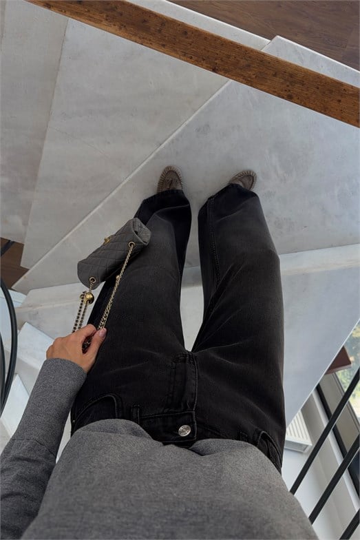Beli Lastikli Rahat Kesim Antrasit Jean