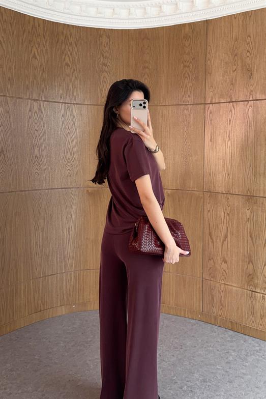 Bordo İkili Eşofman Takım