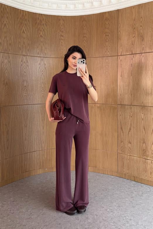 Bordo İkili Eşofman Takım
