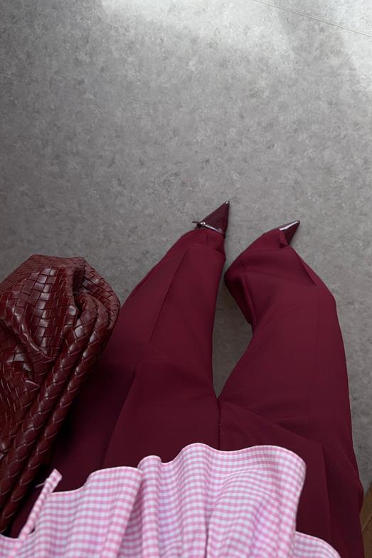 Bordo Kumaş Palazzo