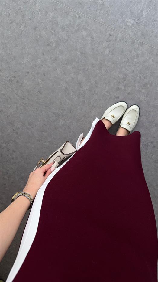 Bordo Modal Elbise