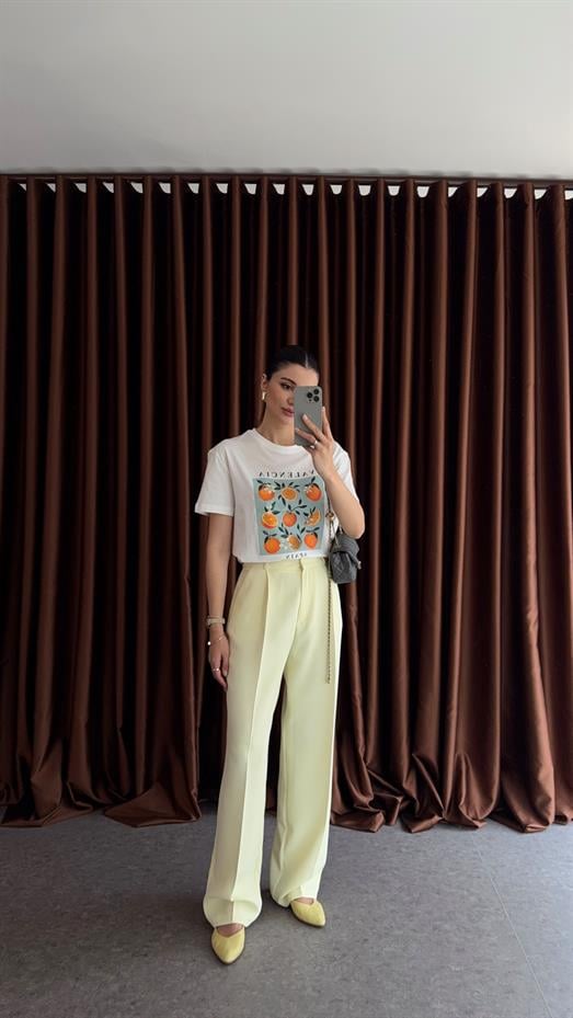 Butter Yellow Tok Doku Premium Palazzo