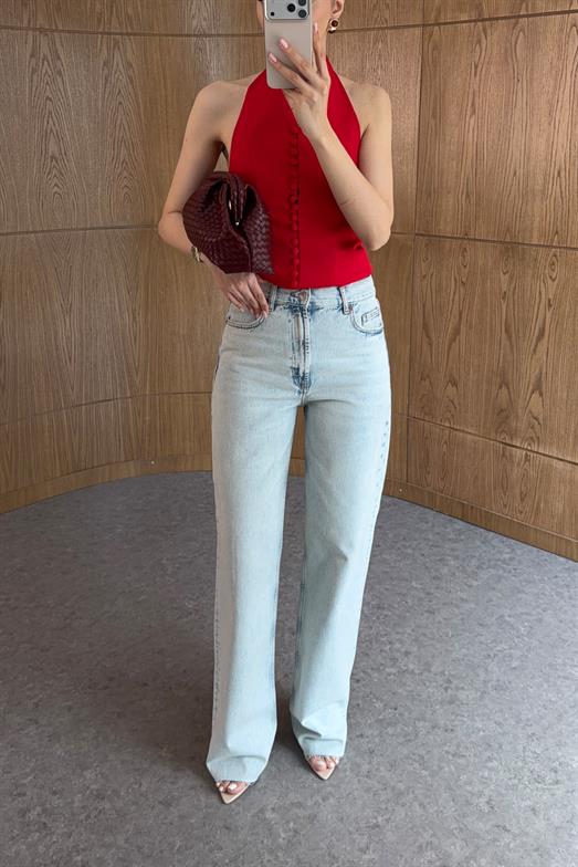 Buz Mavisi Straight Jean