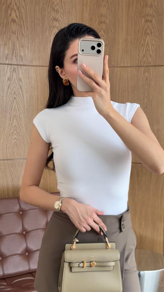 Çelik Örme T Kol Beyaz Basic