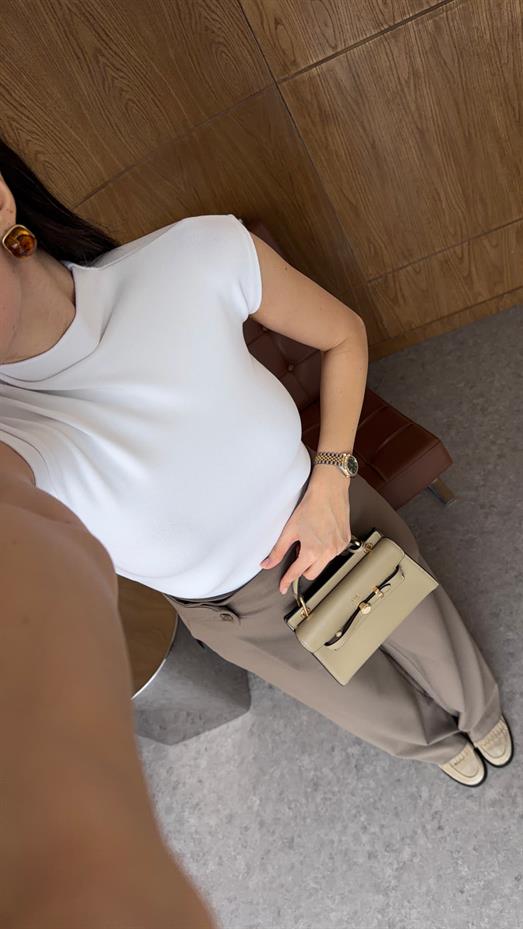 Çelik Örme T Kol Beyaz Basic