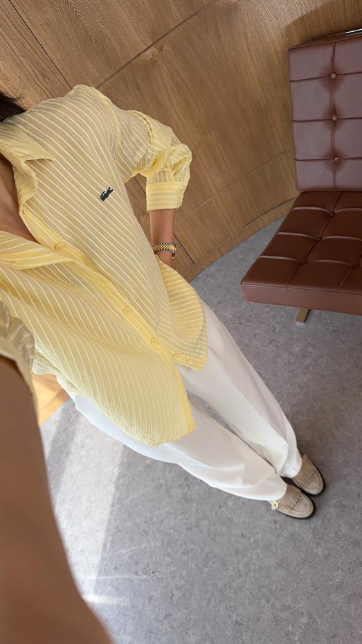 Çizgili Sarı Gömlek