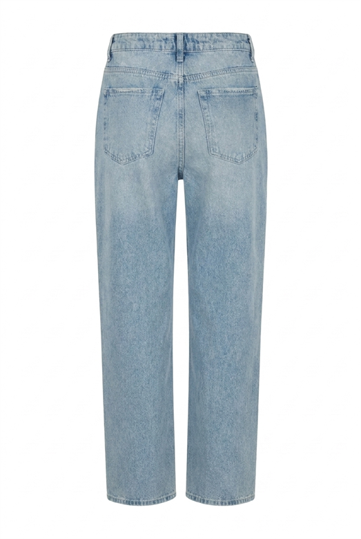 Dağınık Gümüş Taşlı Wide Leg Jean