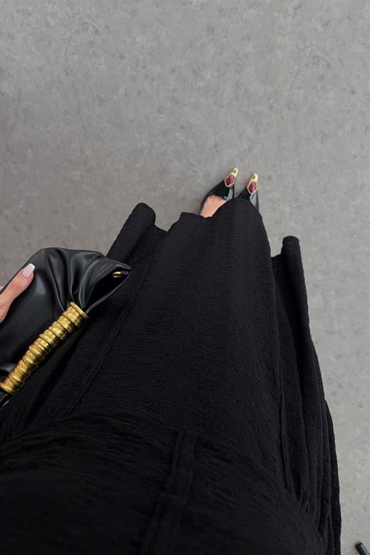 Dantelli Siyah Premium Biyeli Elbise