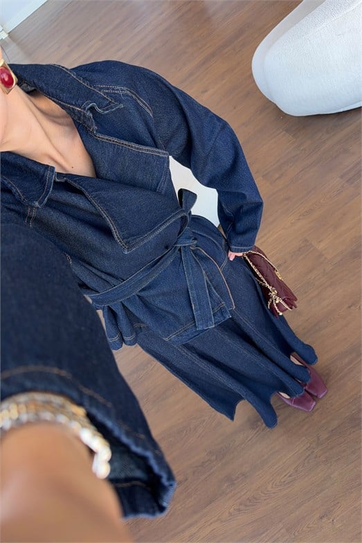 Denim Trenç-Etek İkili Takım