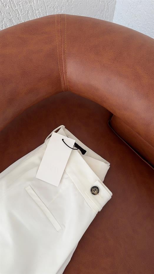 Ekru Palazzo Pantolon