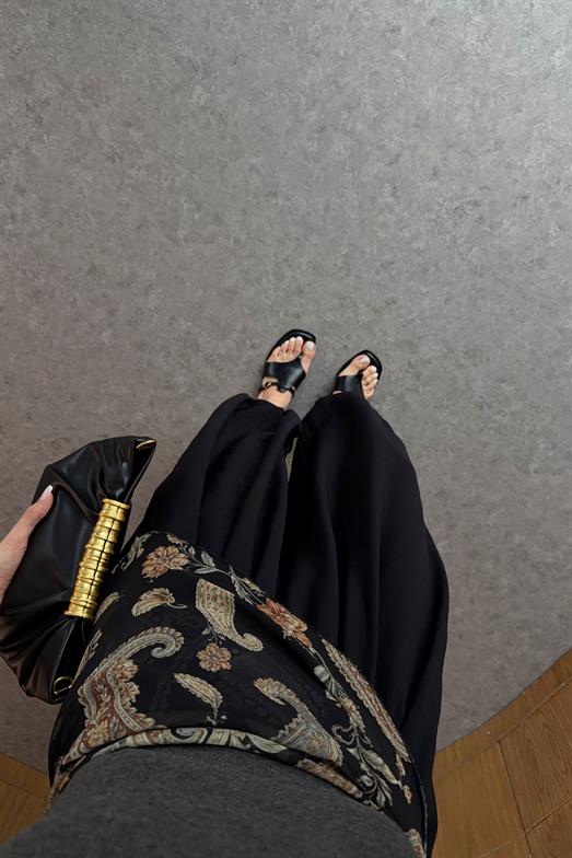 Fularlı Siyah Şalvar