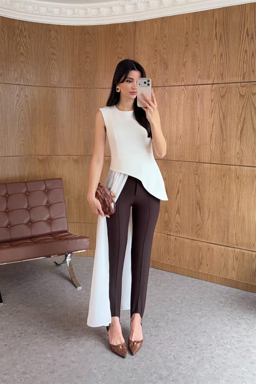 Füzo Kahverengi Tayt Pantolon