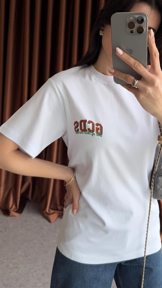 GCDS Beyaz Tshirt