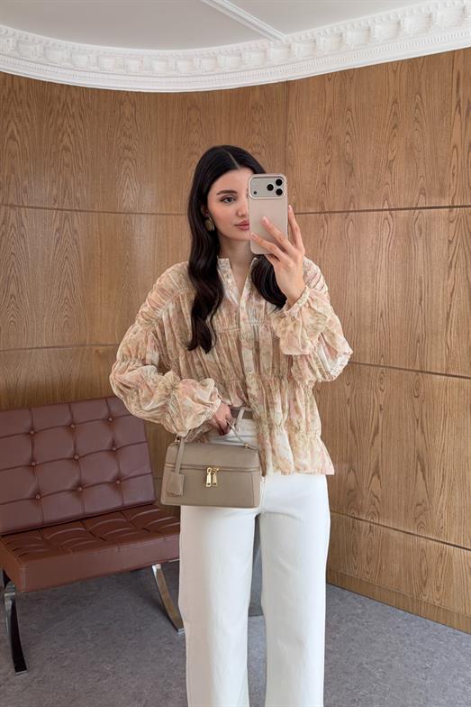 Gipeli Desenli Gömlek