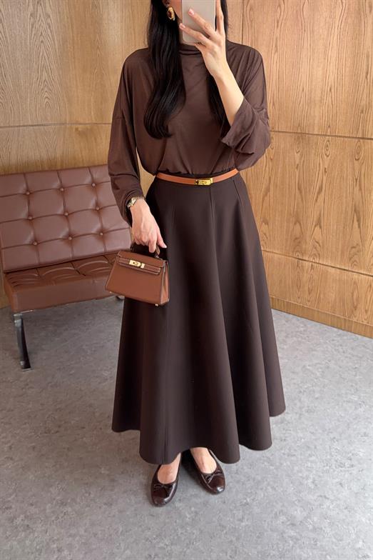 Godeli Kahverengi Etek