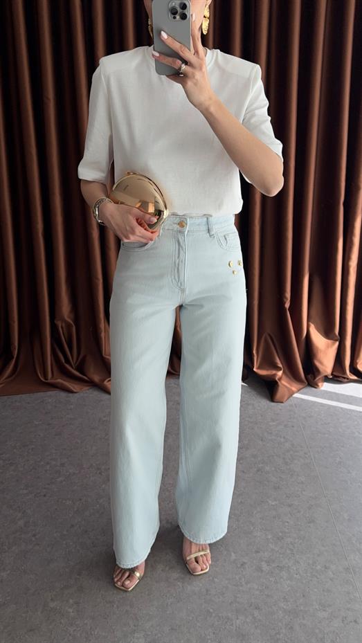 Gold Midye Açık Jean